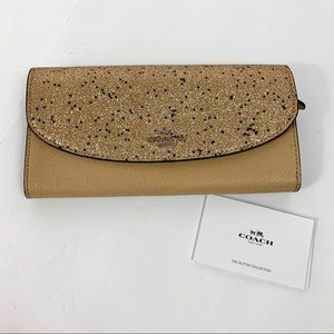 Coach Slim Envelope Wallet with Star Glitter